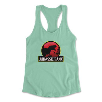 Jurassic Bank Womens Racerback Tank in Mint color